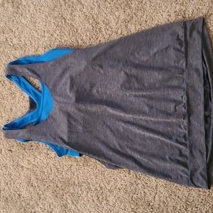 Nike, Grey Tank w/attached Bra